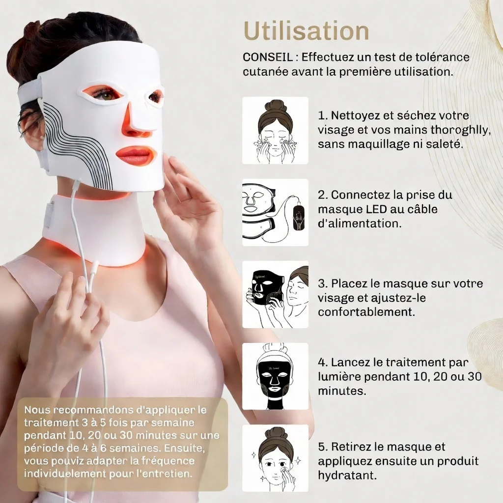 Masque LED Visage et Cou LUMIWHITE - Image 8