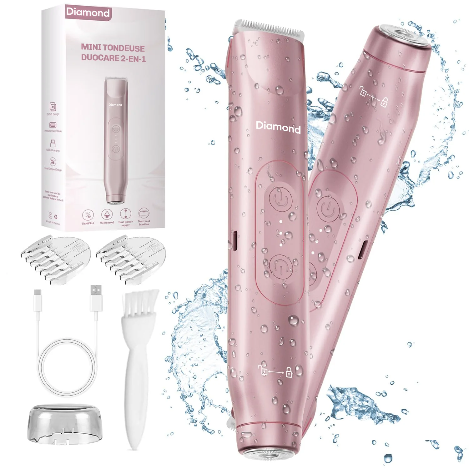 Mini-tondeuse DuoCare 2-en-1